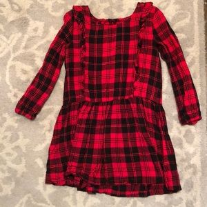 Plaid tunic with ruffles. Worn once!